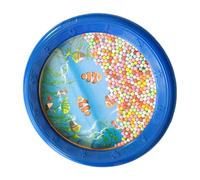 Solinder Wave Bead Ocean Drum Educational Plastic Gentle Percussion for Children Adults, for Music Enthusiasts, Journey Home Waiting, 1 X Wave Bead Ocean Drum (6in Blue Fish Pattern)