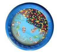 Solinder Wave Bead Ocean Drum Educational Plastic Gentle Percussion for Children Adults, for Music Enthusiasts, Journey Home Waiting, 1 X Wave Bead Ocean Drum (8in Blue Fish Pattern)