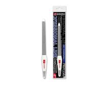 Solingen Professional Stainless Steel Nail File - Cuticle Trimmer, 2 in 1 Tool for Hand & Foot Fingernails Care, Sapphire Files & Sharp Dead Skin Cutter