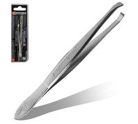 Solingen Stainless Steel Professional Slanted Tweezers, Best for Eyebrows Extensions, Facial Hair, Made in Germany