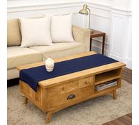Solino Home 100% Pure Linen Table Runner Navy, Classic Hemstitch 14 x 48 in | Table Runners for dining, hallway and console table styling, soft plain weave, artisan crafted, OEKO-TEX Certified, easy care