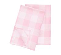 Solino Home 100% Pure Linen Tea Towels Pink Check, 16.5 x 26.5 in, Set of 2