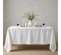 Solino Home Leinen Tischdecke 152.4x274.4 cm,100% Reines Leinen Weiß Rechteckige Tischdecke für Frühling, Ostern, Hochzeit, Party,Fete, maschinenwaschbar und handgefertigt aus europäischem Flachs