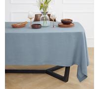 Solino Home Linen Dusty Blue Tablecloth 70 x 108 Inch - 100% Pure Linen Rectangular Tablecloth - Machine Washable Table Cloth - Sonoma