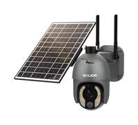 SOLIOM Security Cameras Wireless Outdoor, 5MP 2.4G Wi-Fi Security Camera with 10X Optical Zoom, Battery and Solar Powered, Human Detection, Auto Tracking, and Spotlight Color Night Vision