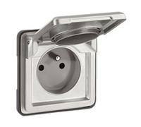 Soliroc single socket with/u 16A 250V with flap IP55 077831