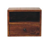 Solis 1-Drawer Chestnut Wall Mounted Nightstand
