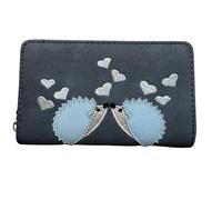 Solis Accessories Hedgehog Concertina Zip Around Purse - Grey