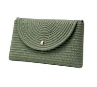 Solis Accessories Rope 2-in-1 Crossbody Shoulder Clutch Bag, Convertible Handbag (Green)