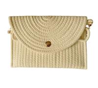 Solis Accessories Women's Rope 2 in 1 Crossbody Clutch Bag in Cream Solis Accessories Cream One Size