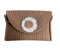 Solis Accessories Women's Rope Daisy 2-in-1 Crossbody & Clutch Bag in Brown Solis Accessories Brown One Size
