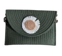 Solis Accessories Women's Rope Daisy 2-in-1 Crossbody & Clutch Bag in Green Solis Accessories Green One Size