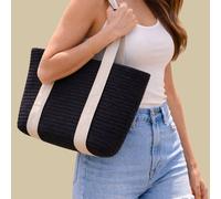 Solis Accessories Women's Rope Style Summer Tote Bag in Black Solis Accessories Black