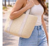 Solis Accessories Women's Rope Style Summer Tote Bag in Cream Solis Accessories Cream