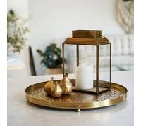 Solis Embossed Tray - Gold