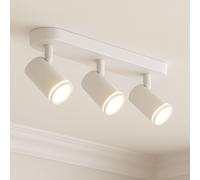 Solis White Triple GU10 Ceiling Spotlight with Halo Ring CGC Lighting White One Size