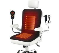 SoliSnug Heated Seat Cushion for Office Chair, Thick Heated Chair Pad, Auto Shut Off, 7 Heating Levels, Fast Heating, Heating Pad Seat Warmer for Full Back, Hips, Thighs, Universal Fit, Gift Women Men