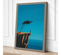 Solitary Bird at Rest Coastal Canvas Wall Art Print 18x12 Inch (46 x 30 cm)