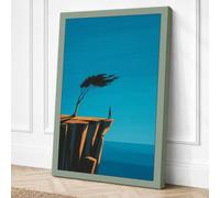 Solitary Bird at Rest Coastal Canvas Wall Art Print 36x24 Inch (91 x 61 cm)