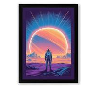 Solitary Explorer Modern Framed Wall Art Print A1 (84.1×59.4cm) Black, Wall Decor for Living Room, Bedroom, Office & Home, Ready to Hang, Art Gift
