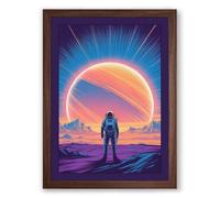 Solitary Explorer Modern Framed Wall Art Print A3 (42×29.7cm) Walnut, Wall Decor for Living Room, Bedroom, Office & Home, Ready to Hang, Art Gift
