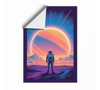 Solitary Explorer Modern Unframed Wall Art Print A4 (29.7×21cm), Wall Decor for Living Room, Bedroom, Office & Home, Art Gift