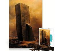 Solitary Figure by Monolith Jigsaw Puzzle for Teenagers 1000 Pieces Mind Game Toy Relaxed Mind Neat Cut (50x75cm)