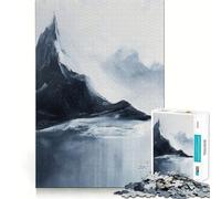 Solitary Figure on Mountain Peak 1000 Pieces Jigsaws Adults Puzzles Brain Workout Toy Soft Relax Image Assembly Lovely Present (50x75cm)