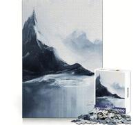 Solitary Figure on Mountain Peak 1000 Pieces Jigsaws Adults Puzzles Brain Workout Toy Soft Relax Image Assembly Lovely Present (50x75cm)