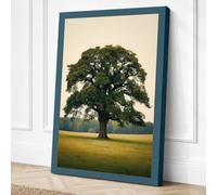 Solitary Oak Scandinavian Canvas Wall Art Print 30x20 Inch (76 x 51 cm)
