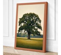 Solitary Oak Scandinavian Canvas Wall Art Print 30x20 Inch (76 x 51 cm)