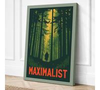 Solitary Path Into Forest Canvas Wall Art Print 24x16 Inch (61 x 41 cm)