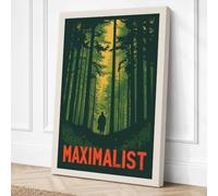 Solitary Path Into Forest Canvas Wall Art Print 24x16 Inch (61 x 41 cm)