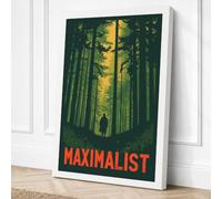 Solitary Path Into Forest Canvas Wall Art Print 30x20 Inch (76 x 51 cm)