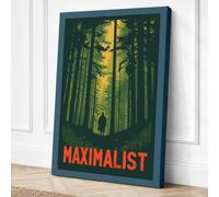 Solitary Path Into Forest Canvas Wall Art Print 30x20 Inch (76 x 51 cm)