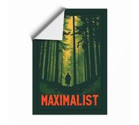 Solitary Path Into Forest Vintage Unframed Wall Art Print A4 (29.7×21cm), Wall Decor for Living Room, Bedroom, Office & Home, Art Gift