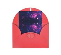 Solitary Rose patterned Red party invitation, vertical greeting card, suitable for anniversary