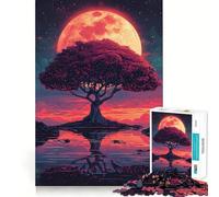 Solitary Tree Of Life 1000 Piece Jigsaw Puzzles for Adults Jigsaw Mind Play Home Pastime Clean Edge Lovely Present (50x75cm)