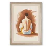 Solitude and Form Modern Framed Wall Art Print A4 (29.7×21cm) Oak, Wall Decor for Living Room, Bedroom, Office & Home, Ready to Hang, Art Gift