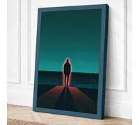 Solitude at Dawn Minimalist Canvas Wall Art Print 18x12 Inch (46 x 30 cm)
