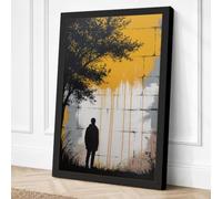 Solitude at the Wall Modern Canvas Wall Art Print 30x20 Inch (76 x 51 cm)