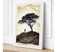 Solitude Beneath the Ancient Canvas Wall Art Print 24x16 Inch | Ready to Hang, Gallery Wrapped, Fade-Resistant Inks, Securely Packaged, UK Made