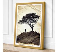 Solitude Beneath the Ancient Canvas Wall Art Print 30x20 Inch | Ready to Hang, Gallery Wrapped, Fade-Resistant Inks, Securely Packaged, UK Made
