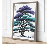 Solitude Beneath the Tree Canvas Wall Art Print 30x20 Inch (76 x 51 cm)