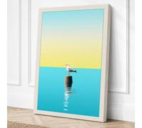 Solitude by the Sea Canvas Wall Art Print 18x12 Inch