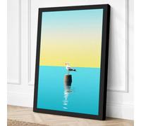 Solitude by the Sea Canvas Wall Art Print 18x12 Inch
