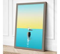 Solitude by the Sea Canvas Wall Art Print 30x20 Inch
