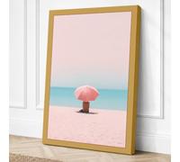 Solitude by the Sea Canvas Wall Art Print 36x24 Inch