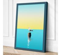 Solitude by the Sea Canvas Wall Art Print 36x24 Inch
