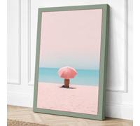 Solitude by the Sea Canvas Wall Art Print 36x24 Inch
